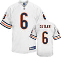 Jay Cutler White Authentic Reebok Premier Jersey product image 1, provided for visual reference and product detail review