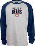 Youth Chicago Bears Gray Reebok Property Of Raglan Long Sleeve T-Shirt product image 1, provided for visual reference and