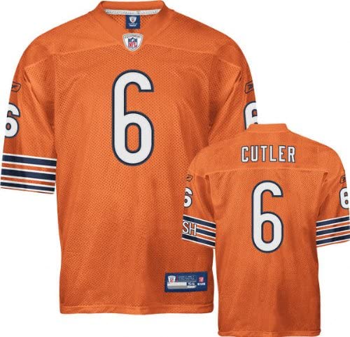 Chicago Bears Reebok Jay Cutler Jersey Authentic Orange Jersey product image 1, provided for visual reference and product