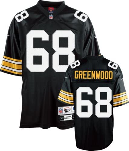 Pittsburgh Steelers L. C. Greenwood Throwback Reebok Black Jersey for Men product image 1, provided for visual reference and