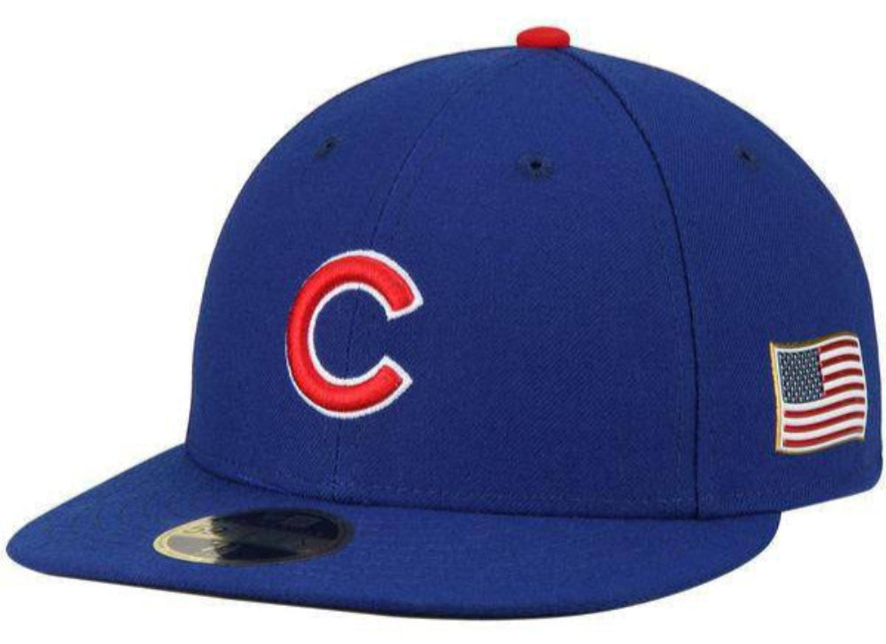 Chicago Cubs New Era Royal Authentic Collection On-Field 59FIFTY Low Profile Fitted Hat with 9/11 Side Patch for Men product
