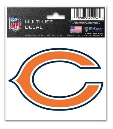 Chicago Bears Primary Logo Multi-Use Decal 3" x 4" product image 1, provided for visual reference and product detail review