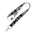 Chicago Cubs Black & White 1" Lanyard With Detachable Buckle product image 1, provided for visual reference and product