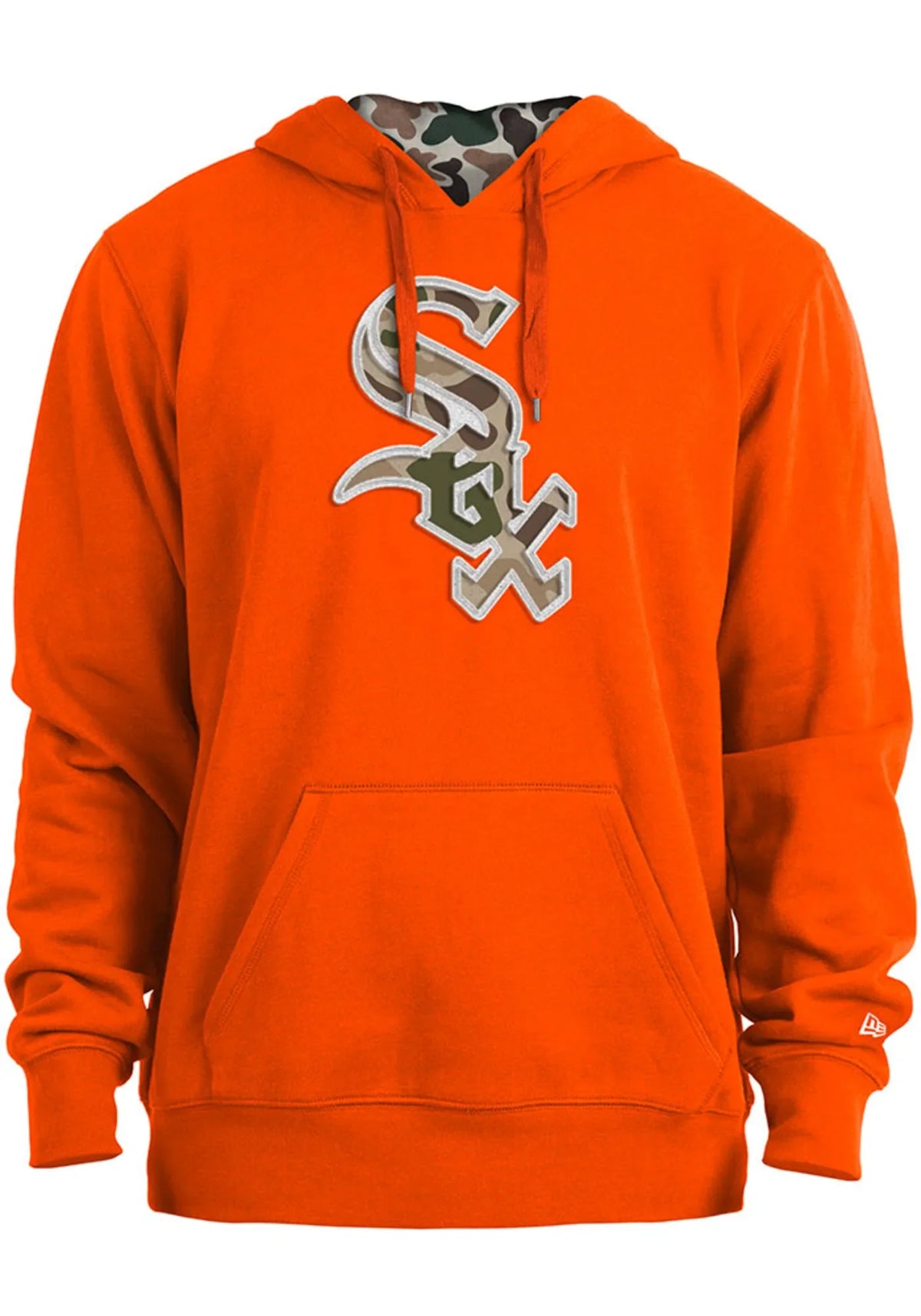 Mens Chicago White Sox New Era Orange/ Duck Camo Hoodie product image 1, provided for visual reference and product detail