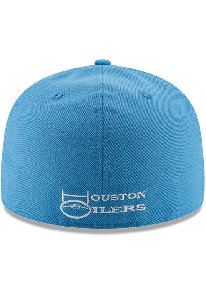 Mens Houston Oilers New Era Light Blue Retro 59FIFTY Fitted Hat product image 6, provided for visual reference and product