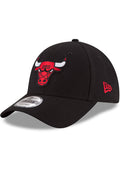 Chicago Bulls New Era The League Black 9FORTY Adjustable Hat product image 1, provided for visual reference and product