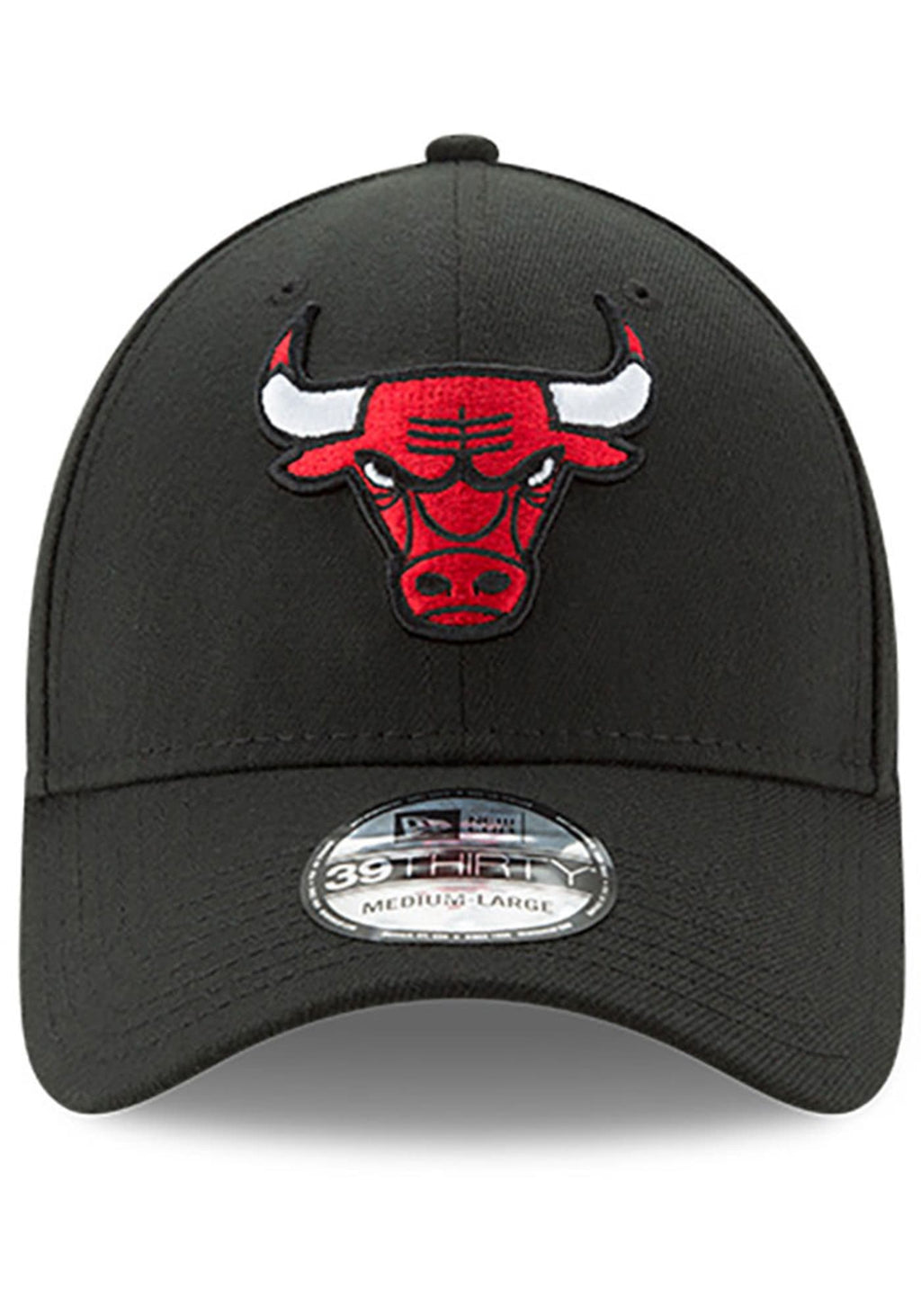 Chicago Bulls New Era Black NBA Team Classic 39THIRTY Flex Hat for Men product image 2, provided for visual reference and