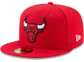 NBA Chicago Bulls Red 59Fifty Fitted Hat for Men product image 1, provided for visual reference and product detail review