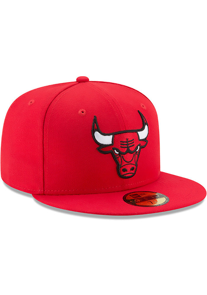 NBA Chicago Bulls Red 59Fifty Fitted Hat for Men product image 3, provided for visual reference and product detail review