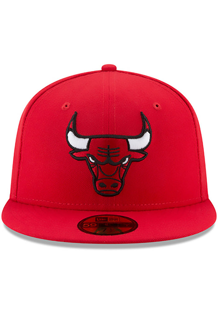 NBA Chicago Bulls Red 59Fifty Fitted Hat for Men product image 2, provided for visual reference and product detail review