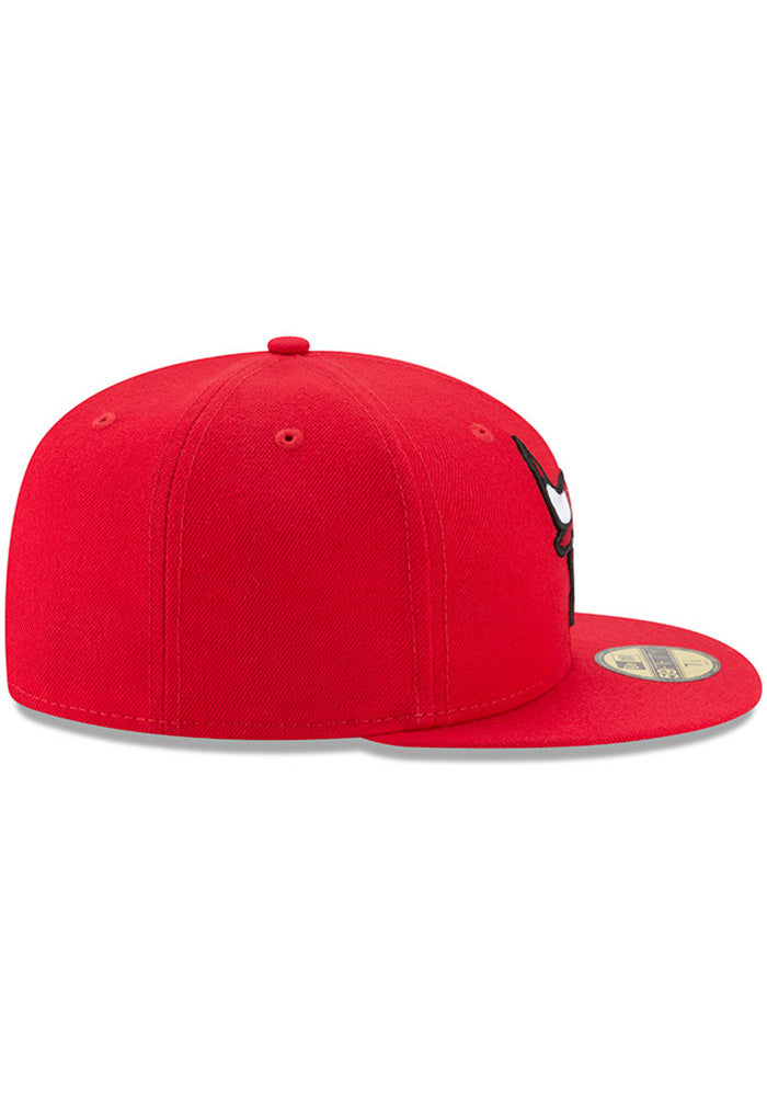 NBA Chicago Bulls Red 59Fifty Fitted Hat for Men product image 4, provided for visual reference and product detail review