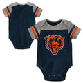 Newborn/Infant Chicago Bears Short Sleeve Creeper product image 1, provided for visual reference and product detail review