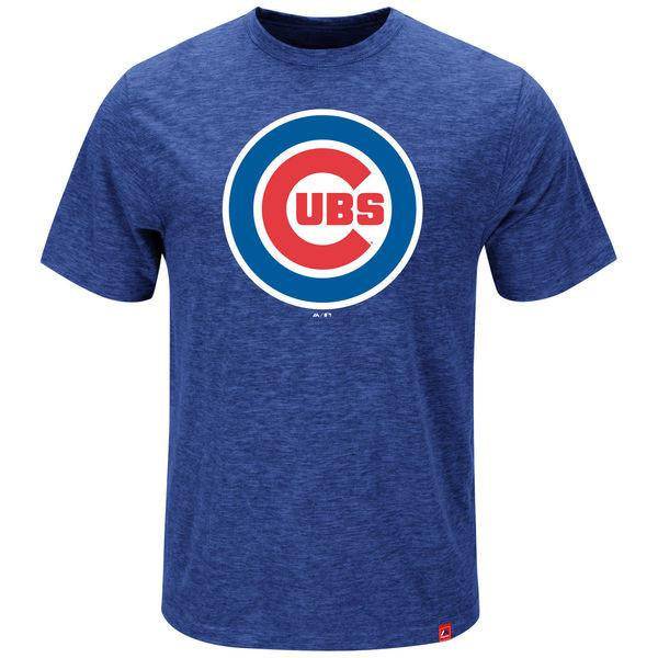 Chicago Cubs Royal Mental Metal Heather T-Shirt for Men product image 1, provided for visual reference and product detail
