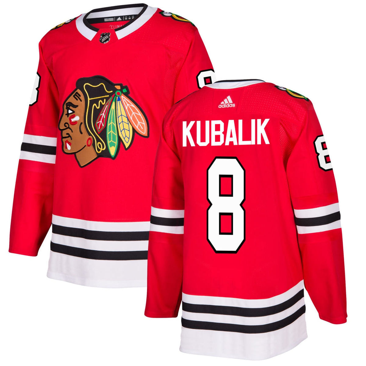 Dominik Kubalik Chicago Blackhawks Red Home Authentic Jersey by Adidas product image 1, provided for visual reference and
