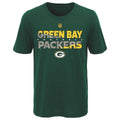 Green Bay Packers Youth NFL Flux Dual Blend Short Sleeve T-Shirt product image 1, provided for visual reference and product