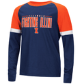 Illinois Fighting Illini Colosseum Youth Ollie Long Sleeve Raglan T-Shirt product image 1, provided for visual reference and