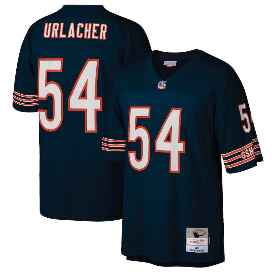 Chicago Bears Brian Urlacher Mitchell & Ness Navy 2001 Retired Player Replica Jersey for Men product image 1, provided for