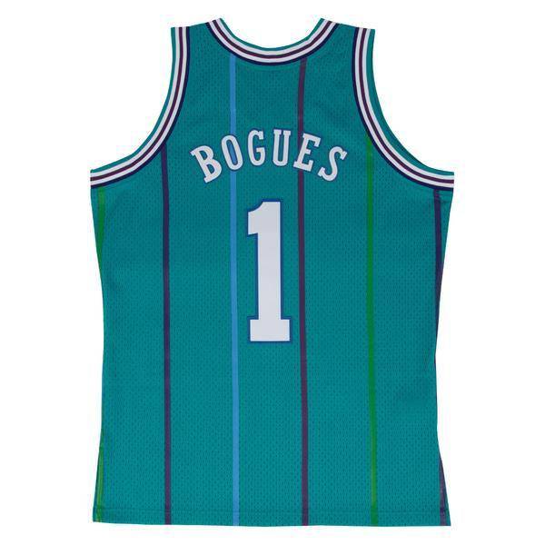 Men’s Muggsy Bogues Charlotte Hornets 1992-93 Swingman Replica Jersey By Mitchell & Ness product image 2, provided for