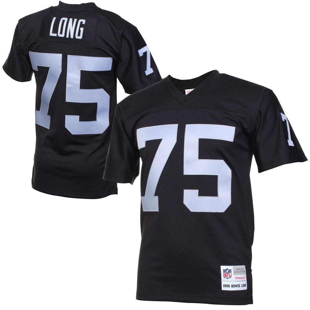 Mens Las Vegas Raiders Howie Long Mitchell & Ness Black Retired Player Vintage Replica Jersey product image 1, provided for