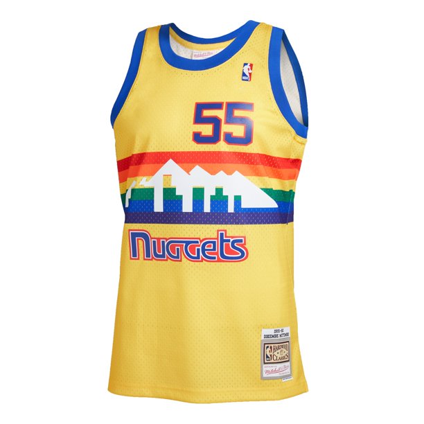 Denver Nuggets Dikembe Mutombo Mitchell & Ness Gold Hardwood Classics Reload 2.0 Swingman Jersey for Men product image 2,