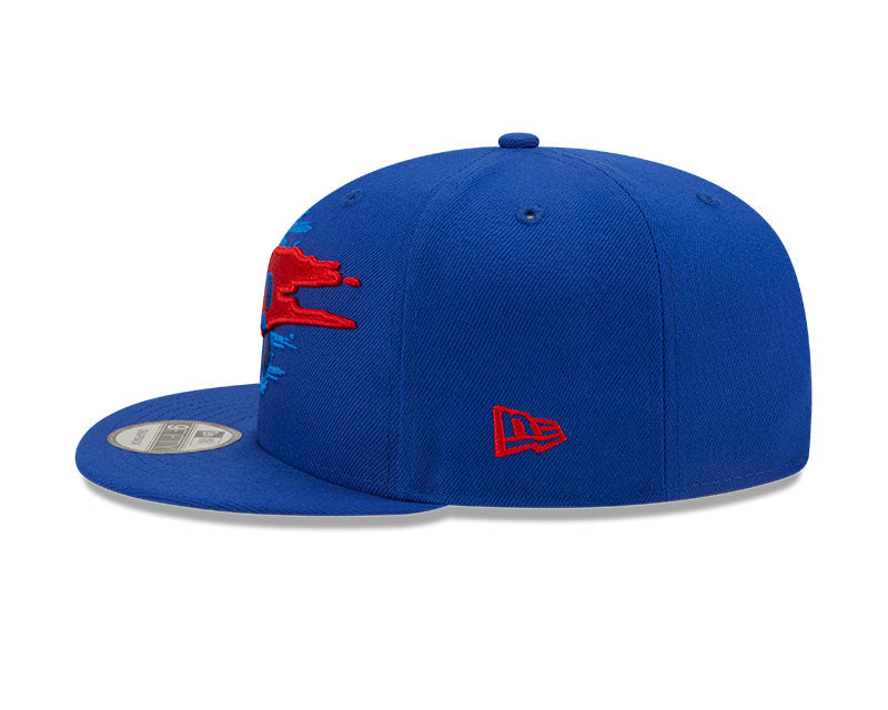 Philadelphia 76ers Logo Tear Blue New Era 9FIFTY Snapback Hat product image 4, provided for visual reference and product