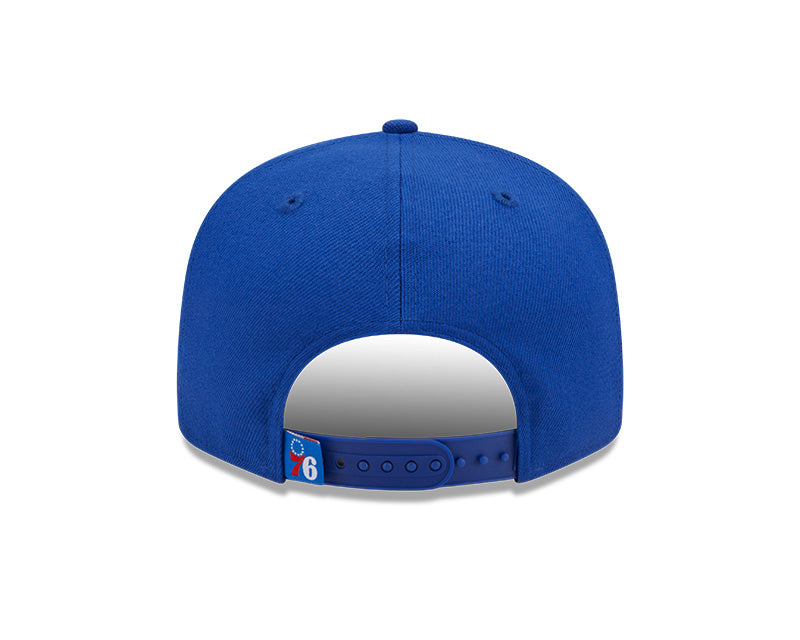 Philadelphia 76ers Logo Tear Blue New Era 9FIFTY Snapback Hat product image 6, provided for visual reference and product