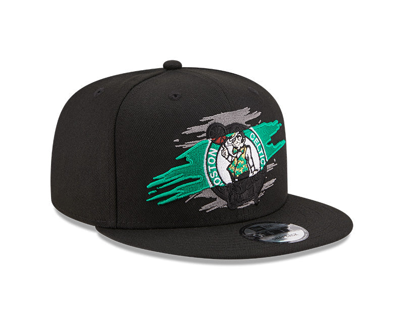 Boston Celtics Logo Tear Black New Era 9FIFTY Snapback Hat product image 2, provided for visual reference and product detail