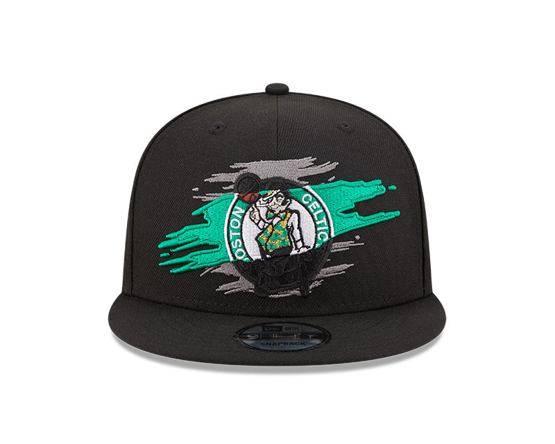 Boston Celtics Logo Tear Black New Era 9FIFTY Snapback Hat product image 3, provided for visual reference and product detail