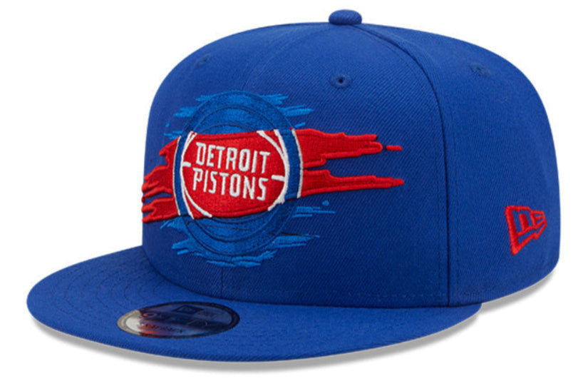 Detroit Pistons Logo Tear Royal New Era 9FIFTY Snapback Hat product image 1, provided for visual reference and product