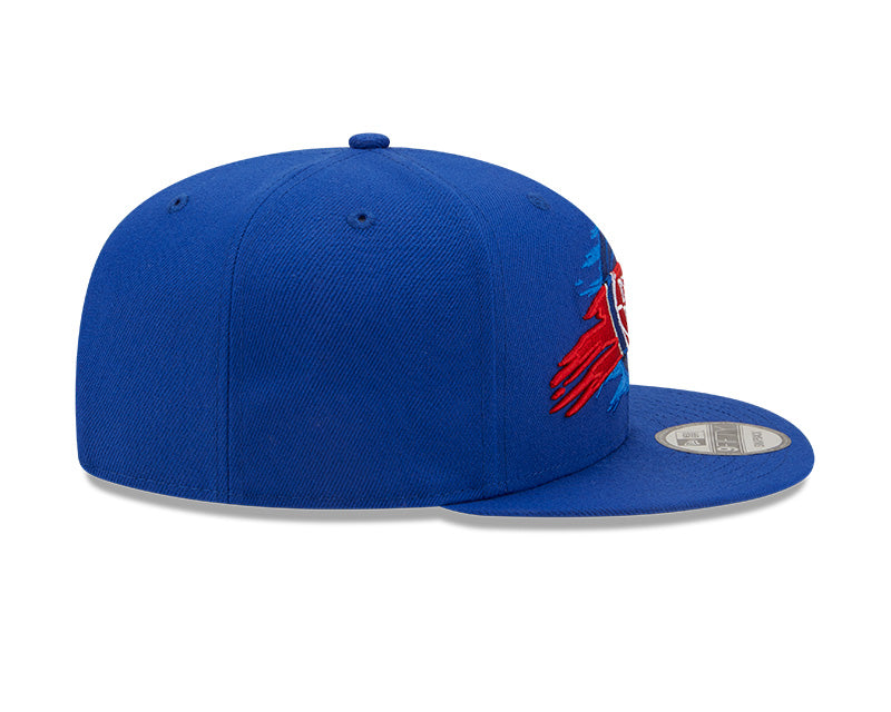 Detroit Pistons Logo Tear Royal New Era 9FIFTY Snapback Hat product image 5, provided for visual reference and product