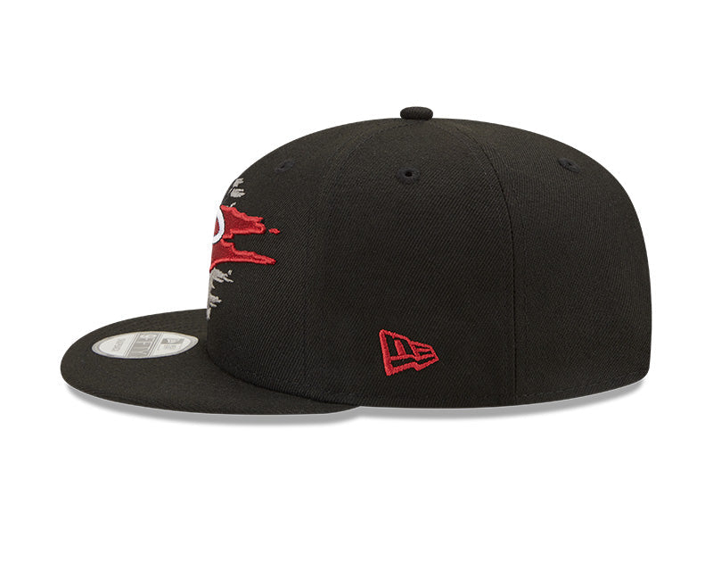 Miami Heat Logo Tear Black New Era 9FIFTY Snapback Hat product image 4, provided for visual reference and product detail