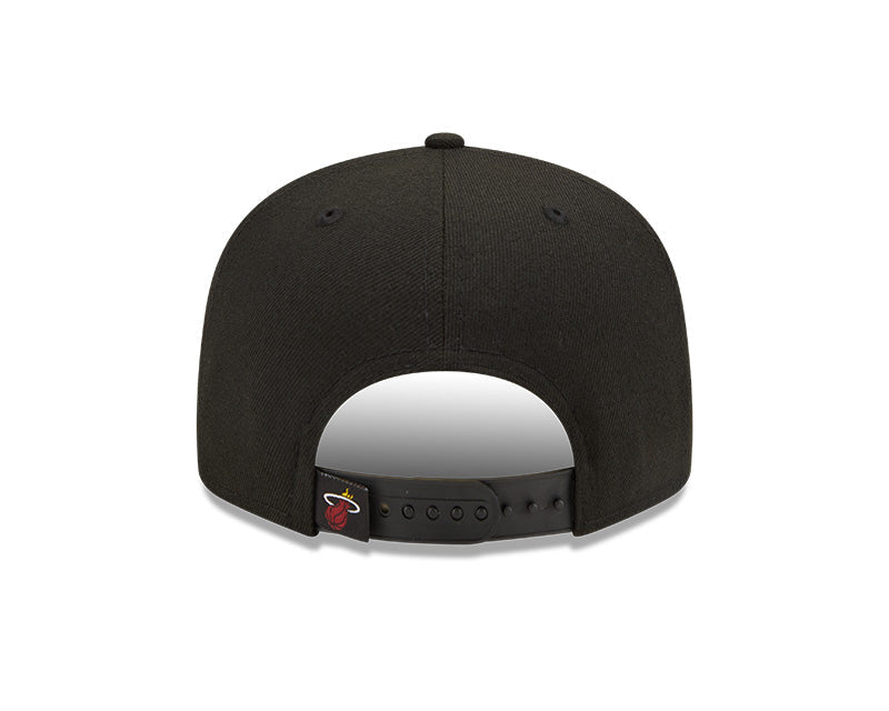 Miami Heat Logo Tear Black New Era 9FIFTY Snapback Hat product image 6, provided for visual reference and product detail