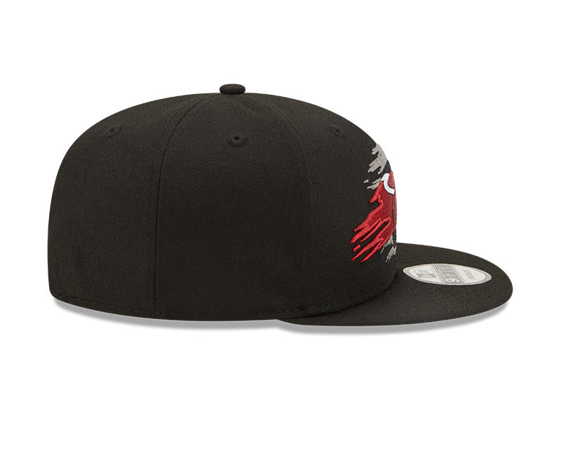 Miami Heat Logo Tear Black New Era 9FIFTY Snapback Hat product image 5, provided for visual reference and product detail