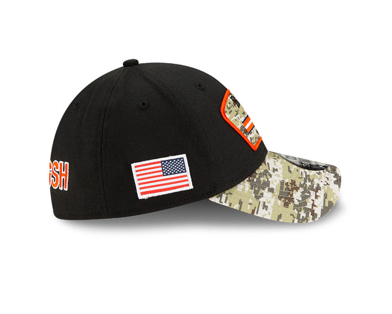 Chicago Bears New Era Black 2021 Salute to Service "B" Logo 39THIRTY Flex Hat for Men product image 4, provided for visual