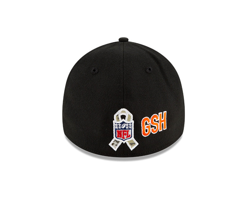 Chicago Bears New Era Black 2021 Salute to Service "B" Logo 39THIRTY Flex Hat for Men product image 6, provided for visual