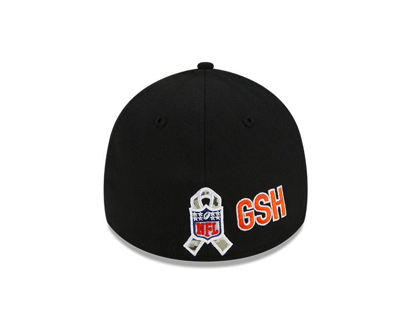 Chicago Bears New Era Black 2021 Salute to Service Historic Logo 39THIRTY Flex Hat for Men product image 6, provided for
