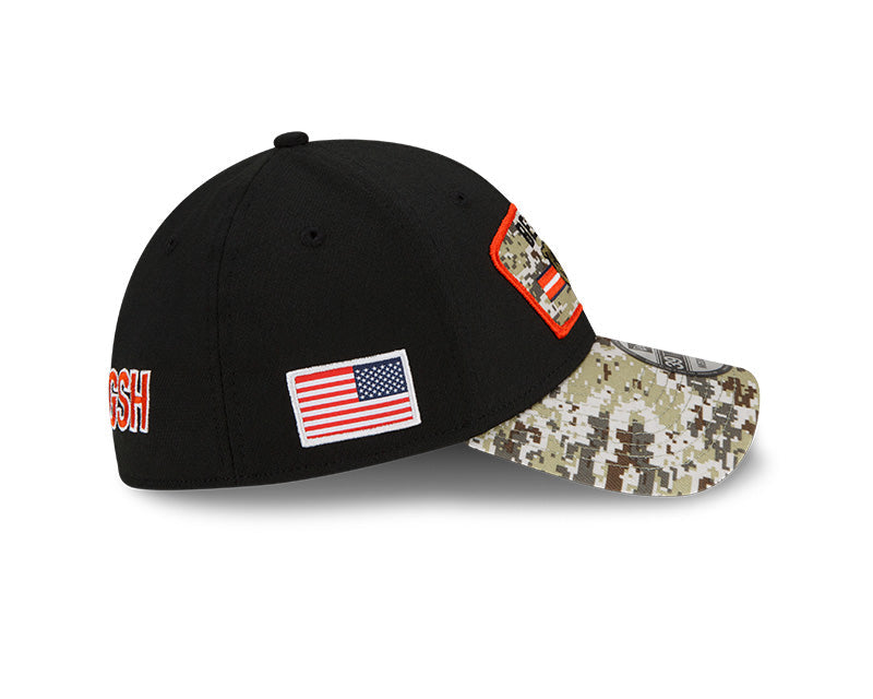 Chicago Bears New Era Black 2021 Salute to Service Historic Logo 39THIRTY Flex Hat for Men product image 5, provided for
