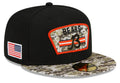 Chicago Bears B Logo New Era Black/Camo 2021 NFL Sideline Salute To Service 59FIFTY Fitted Hat for Men product image 1,