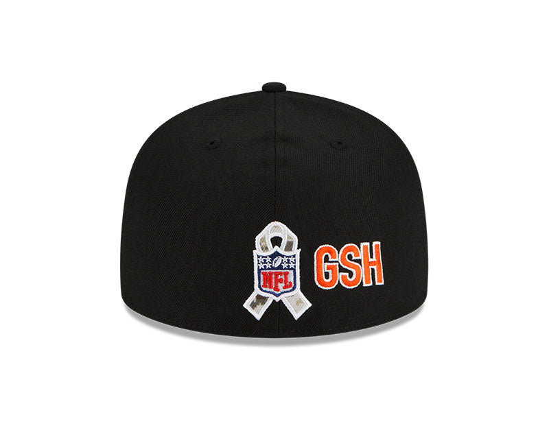 Chicago Bears Historic Logo New Era Black/Camo 2021 NFL Sideline Salute To Service 59FIFTY Fitted Hat for Men product image