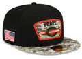 Chicago Bears C Logo New Era Black/Camo 2021 NFL Sideline Salute To Service 59FIFTY Fitted Hat for Men product image 1,