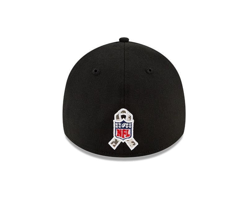 New Orleans Saints New Era Black 2021 Salute to Service Primary Logo 39THIRTY Flex Hat for Men product image 6, provided for