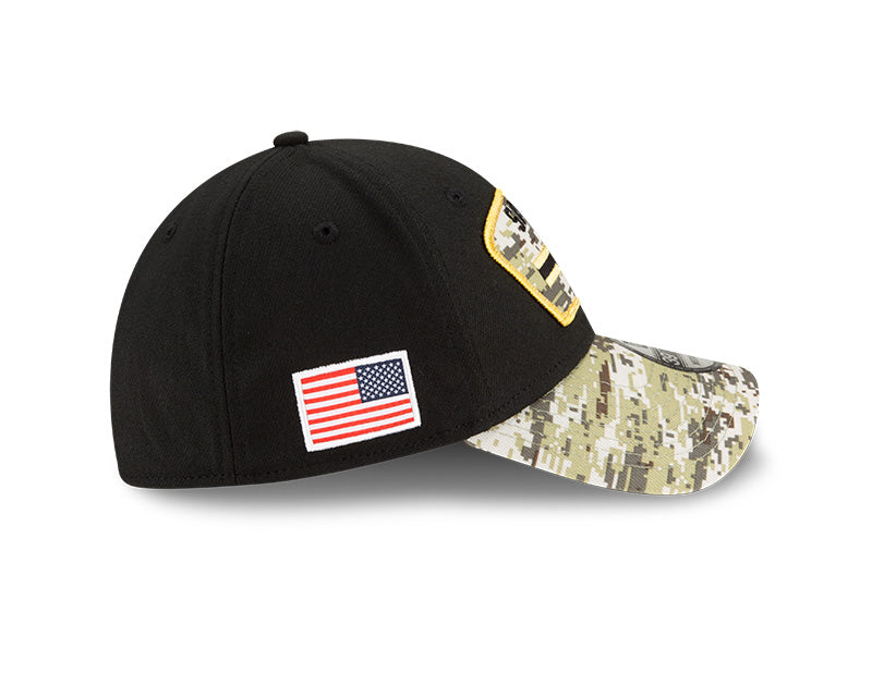 New Orleans Saints New Era Black 2021 Salute to Service Primary Logo 39THIRTY Flex Hat for Men product image 7, provided for