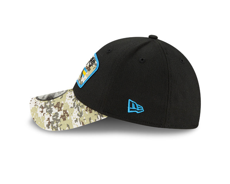Los Angeles Chargers New Era Black 2021 Salute to Service Primary Logo 39THIRTY Flex Hat for Men product image 4, provided