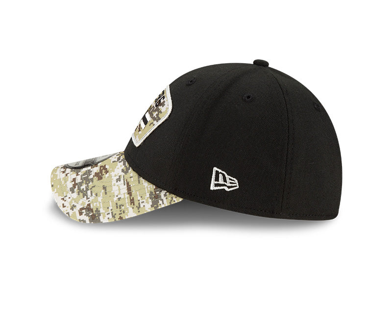 Las Vegas Raiders New Era Black 2021 Salute to Service Primary Logo 39THIRTY Flex Hat for Men product image 5, provided for