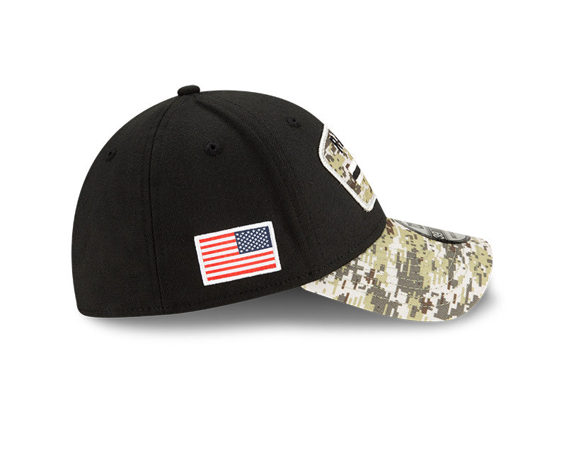 Las Vegas Raiders New Era Black 2021 Salute to Service Primary Logo 39THIRTY Flex Hat for Men product image 7, provided for