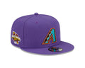 New Era Arizona Diamondbacks 2001 World Series Purple 9FIFTY Snapback Adjustable Hat product image 1, provided for visual