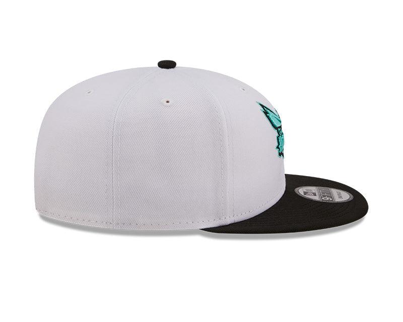 Charlotte Hornets New Era 2 Tone White and Black Color Pack 9FIFTY Snapback Hat for Men product image 5, provided for visual
