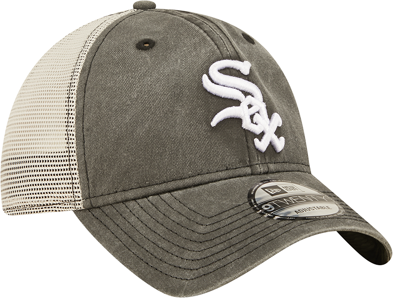 Chicago White Sox New Era Washed Trucker 9TWENTY Adjustable Snapback Hat product image 3, provided for visual reference and