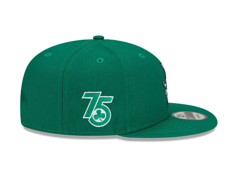 Boston Celtics New Era 2021/22 City Edition Alternate 9FIFTY Snapback Adjustable Hat - Kelly Green product image 4, provided