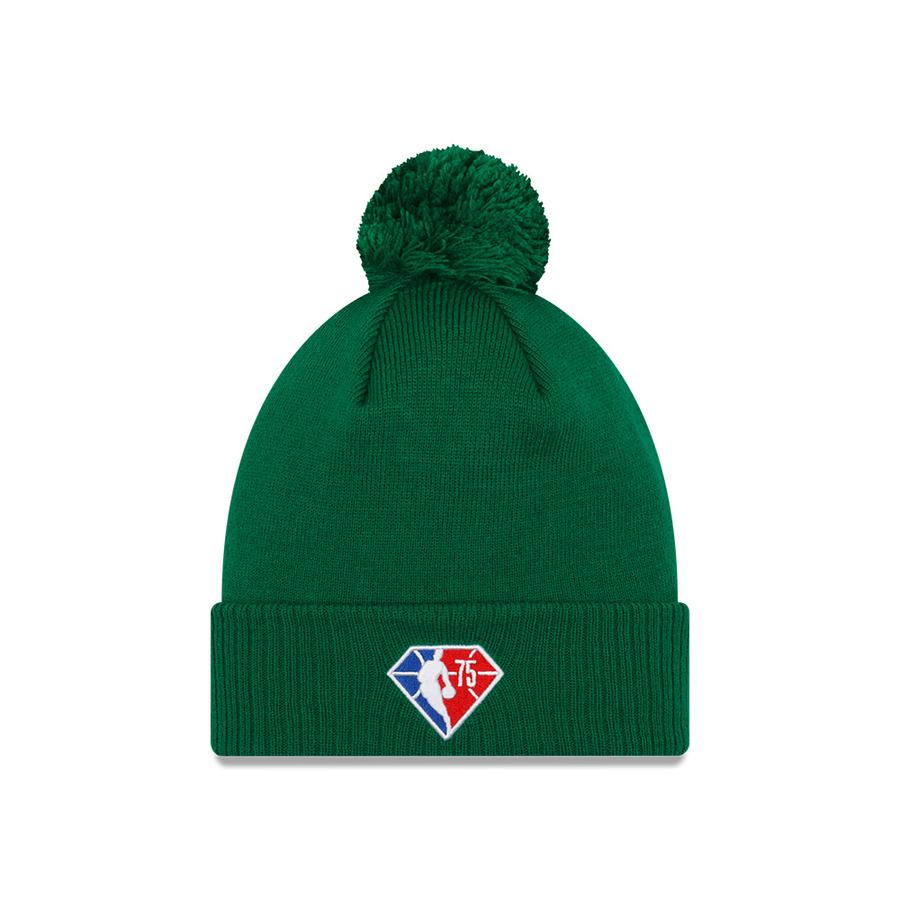 Boston Celtics '21 NBA City Edition New Era Kelly Green Alternate Cuffed Knit Hat product image 2, provided for visual